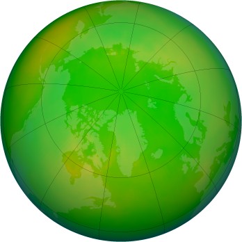 Arctic ozone map for 1992-06